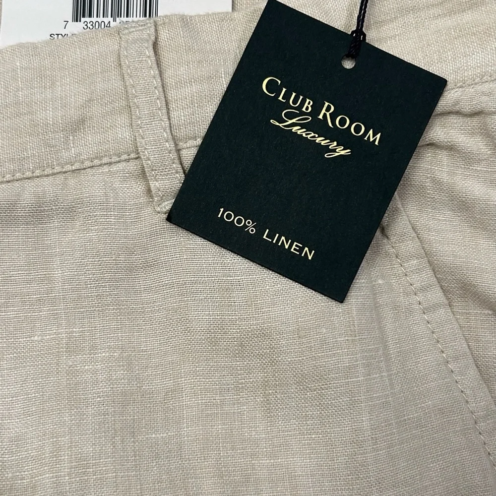 Club Room Men’s Luxury Series 100% Linen‎ Pants NWT 38x30